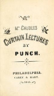 Cover of: Mrs. Caudle's curtain lectures by Douglas William Jerrold, Douglas William Jerrold