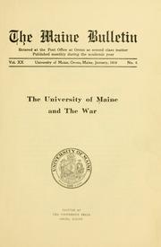 The University of Maine and the war by University of Maine.
