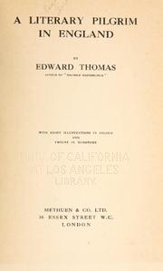Cover of: A literary pilgrim in England by Edward Thomas
