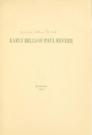 Cover of: Early bells of Paul Revere.