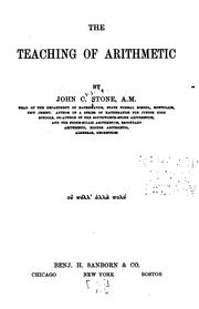 Cover of: Teaching of arithmetic by John C. Stone