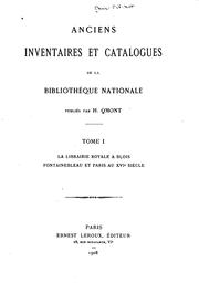 Cover of: Anciens inventaires et catalogues de la Bibliothèque nationale