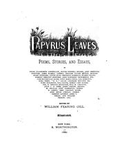 Cover of: Papyrus leaves.: Poems, stories, and essays ...