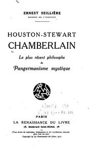 Cover of: Houston-Stewart Chamberlain: le plus récent philosophe du pangermanisme mystique.