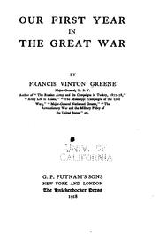 Cover of: Our first year in the great war.