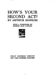 Cover of: How's your second act? by Arthur Hopkins