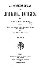 Cover of: As modernas ideias na litteratura portugueza