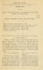Cover of: Mexico--Treaty of peace. by United States