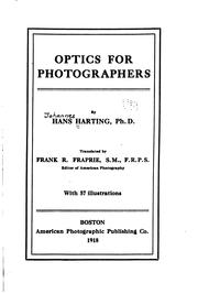 Cover of: Optics for photographers
