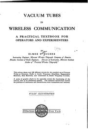 Cover of: Vacuum tubes in wireless communication by Elmer Eustice Bucher