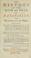 Cover of: The history of the rise and fall of Masaniello