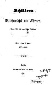 Cover of: Schillers briefwechsel mit Körner. by Friedrich Schiller