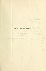 Cover of: The real Quivira. by William E. Richey
