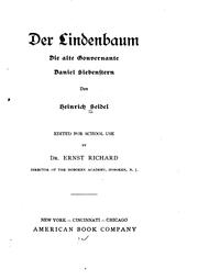 Cover of: Der Lindenbaum: Die alte Gouvernante, Daniel Siebenstern