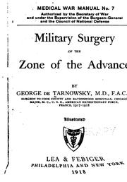 Cover of: Military surgery of the zone of the advance