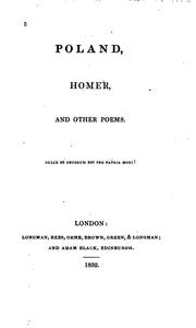 Cover of: Poland, Homer, and other poems. by William Edmondstoune Aytoun