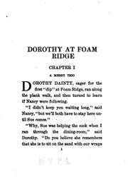 Cover of: Dorothy Dainty at Foam Ridge