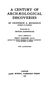 Cover of: A century of archaeological discoveries by Adolf Theodor Friedrich Michaelis
