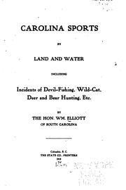 Cover of: Carolina sports: by land and water