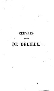 Cover of: Œuvres choisies de Delille ... by Jacques Delille