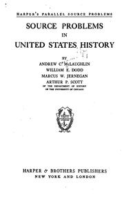 Cover of: Source problems in United States history