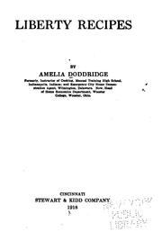 Cover of: Liberty recipes by Amelia Doddridge