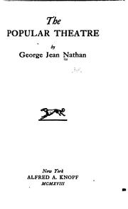 Cover of The popular theatre