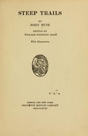 Cover of: Steep trails by John Muir