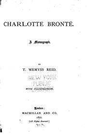 Cover of: Charlotte Brontë.: A monograph.
