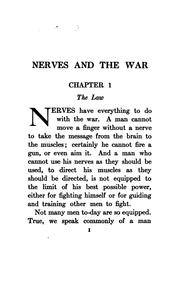 Cover of: Nerves and the war.