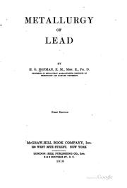 Cover of: Metallurgy of lead