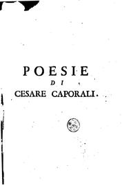 Cover of: Rime di Cesare Caporali Perugino diligentemente cor.