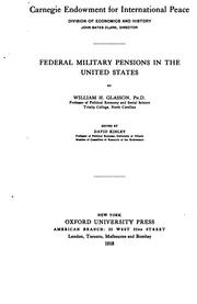 Cover of: Federal military pensions in the United States