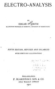 Cover of: Electro-analysis.