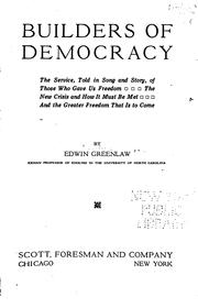 Cover of: Builders of democracy by Edwin Almiron Greenlaw