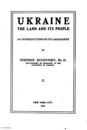 Ukraine, the land and its people by Stephen Rudnicki