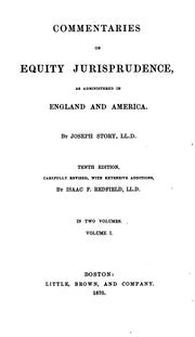 Cover of: Commentaries on equity jurisprudence as administered in England and America