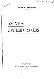 Asuntos contemporáncos by Félix B. Basterra