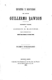 Cover of: Escritos y discursos del doctor Guillermo Rawson by Guillermo Rawson