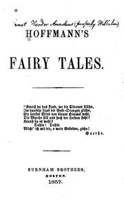 Cover of: Hoffmann's fairy tales ... by E. T. A. Hoffmann, E. T. A. Hoffmann