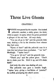 Cover of: Three live ghosts by Frederic Stewart Isham