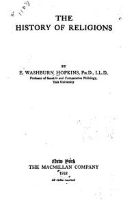 Cover of: The history of religions by Edward Washburn Hopkins