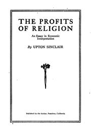 Cover of: The profits of religion: an essay in economic interpretation
