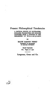 Cover of: The present conflict of ideals: a study of the philosophical background of the world war