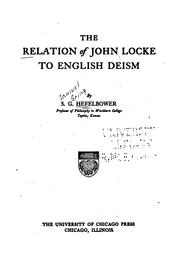Cover of: The relation of John Locke to English deism