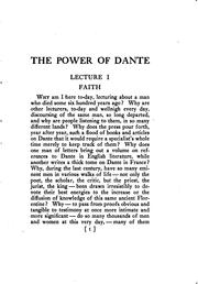 Cover of: The power of Dante by C. H. Grandgent