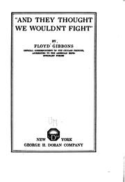 Cover of: "And they thought we wouldn't fight."