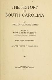 Cover of: The history of South Carolina by William Gilmore Simms