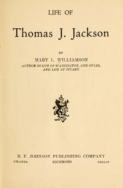 Cover of: Life of Thomas J. Jackson