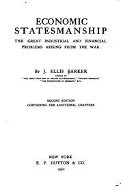 Cover of: Economic statesmanship by Barker, J. Ellis